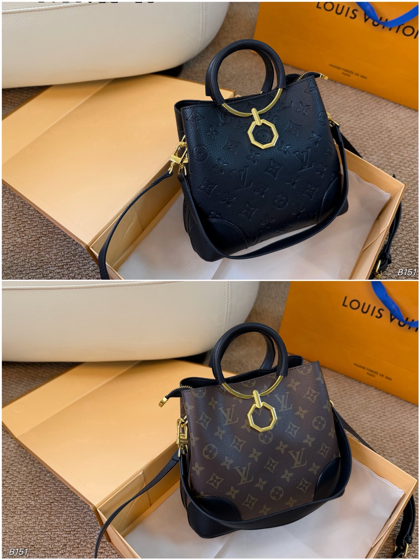 LV Monogram Handbag Crossbody Top Handle 2 289